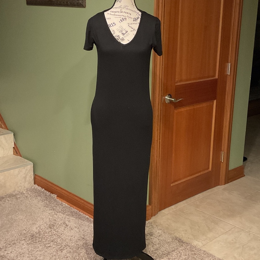 Olivia Rae Classic Black Maxi Dress, Size S